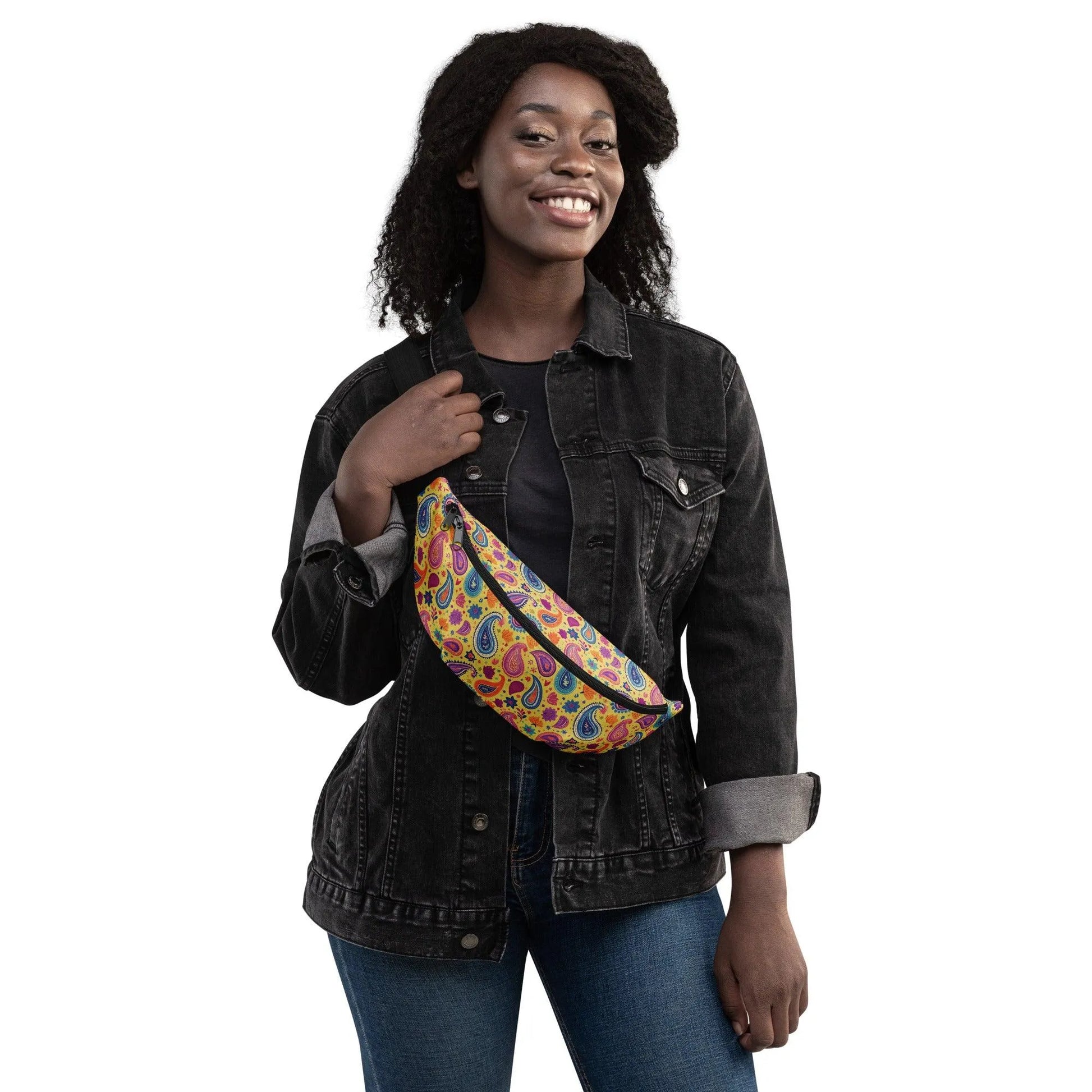 Indian Whimsical Paisley Fanny Pack - The Global Wanderer