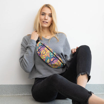 Indian Whimsical Paisley Fanny Pack - The Global Wanderer