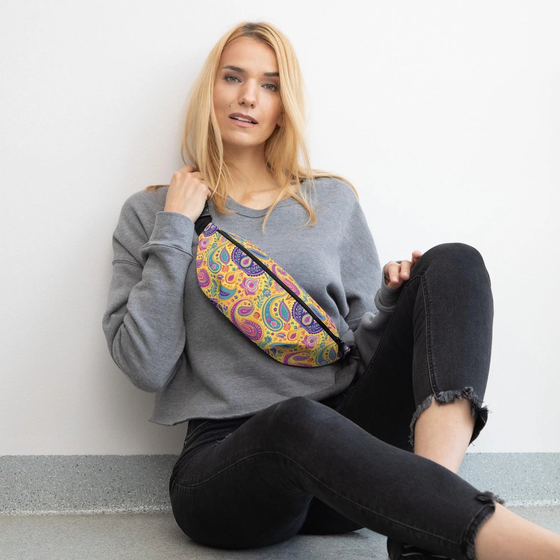 Indian Whimsical Paisley Fanny Pack - The Global Wanderer