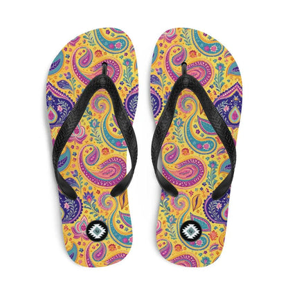 Indian Whimsical Paisley Flip Flops - The Global Wanderer