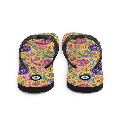 Indian Whimsical Paisley Flip Flops - The Global Wanderer