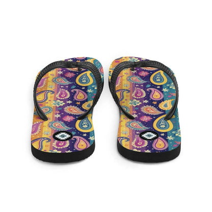 Indian Whimsical Paisley Flip Flops - The Global Wanderer