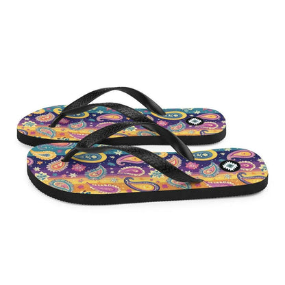 Indian Whimsical Paisley Flip Flops - The Global Wanderer