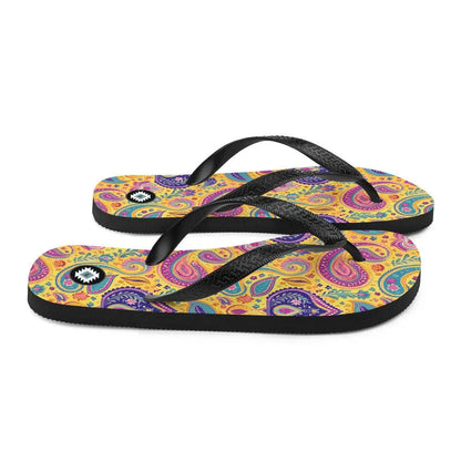 Indian Whimsical Paisley Flip Flops - The Global Wanderer