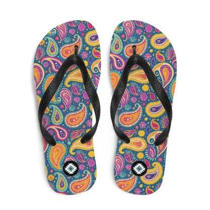 Indian Whimsical Paisley Flip Flops - The Global Wanderer