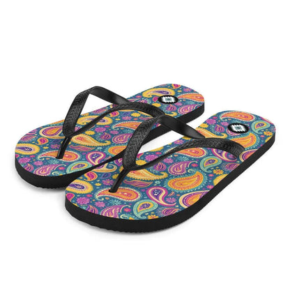 Indian Whimsical Paisley Flip Flops - The Global Wanderer