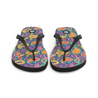 Indian Whimsical Paisley Flip Flops - The Global Wanderer