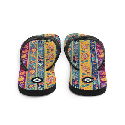 Indian Whimsical Paisley Flip Flops - The Global Wanderer