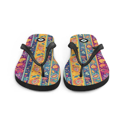 Indian Whimsical Paisley Flip Flops - The Global Wanderer