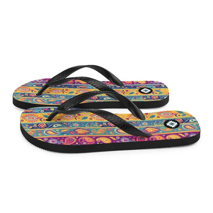 Indian Whimsical Paisley Flip Flops - The Global Wanderer