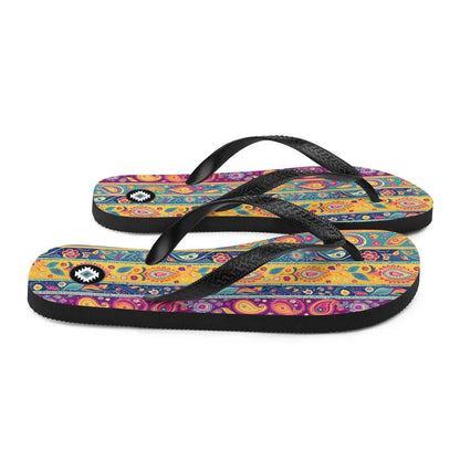 Indian Whimsical Paisley Flip Flops - The Global Wanderer