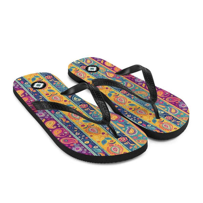 Indian Whimsical Paisley Flip Flops - The Global Wanderer