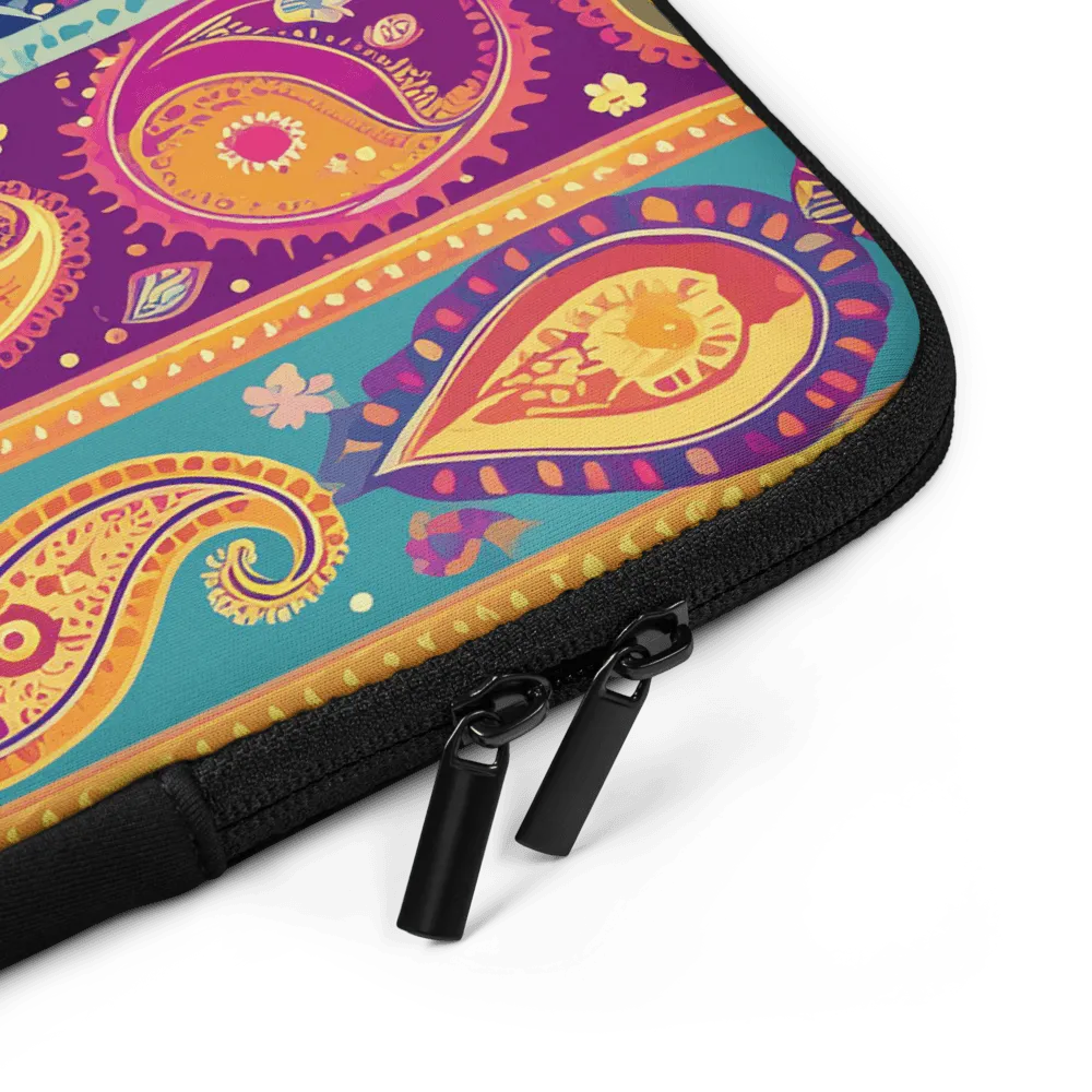 Indian Whimsical Paisley Laptop Case - The Global Wanderer