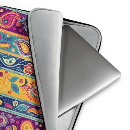 Indian Whimsical Paisley Laptop Case - The Global Wanderer