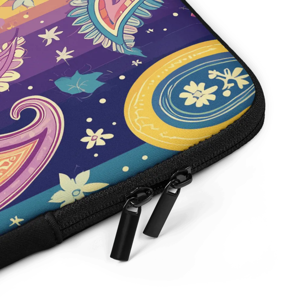 Indian Whimsical Paisley Laptop Case - The Global Wanderer