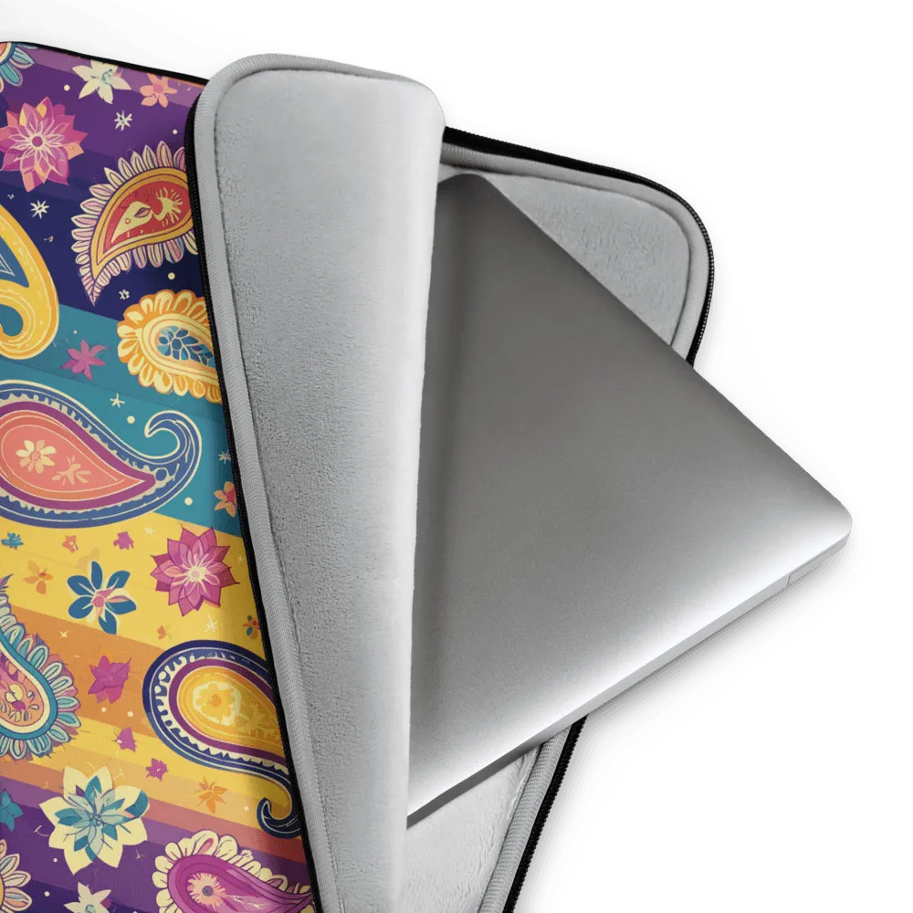 Indian Whimsical Paisley Laptop Case - The Global Wanderer