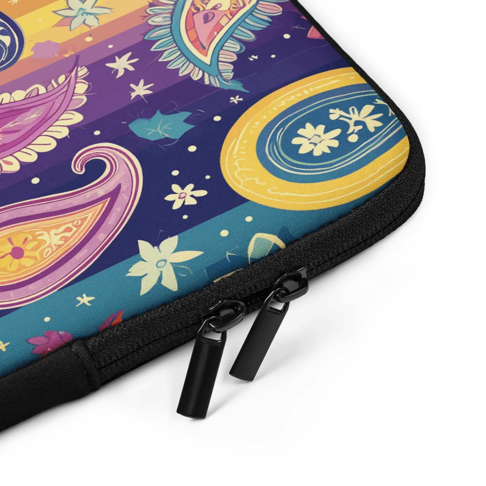 Indian Whimsical Paisley Laptop Case - The Global Wanderer