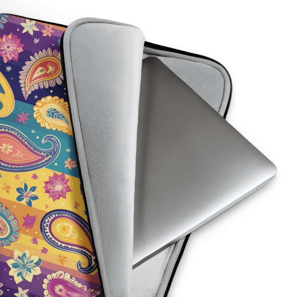 Indian Whimsical Paisley Laptop Case - The Global Wanderer