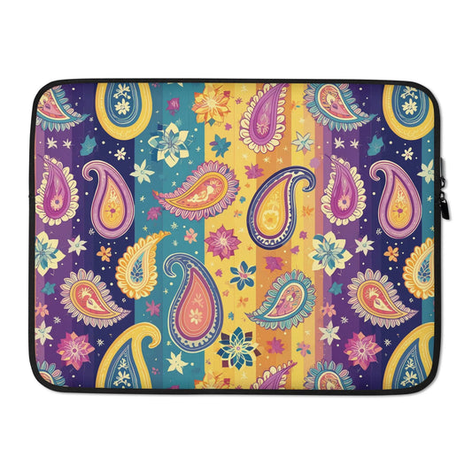 Indian Whimsical Paisley Laptop Case - The Global Wanderer