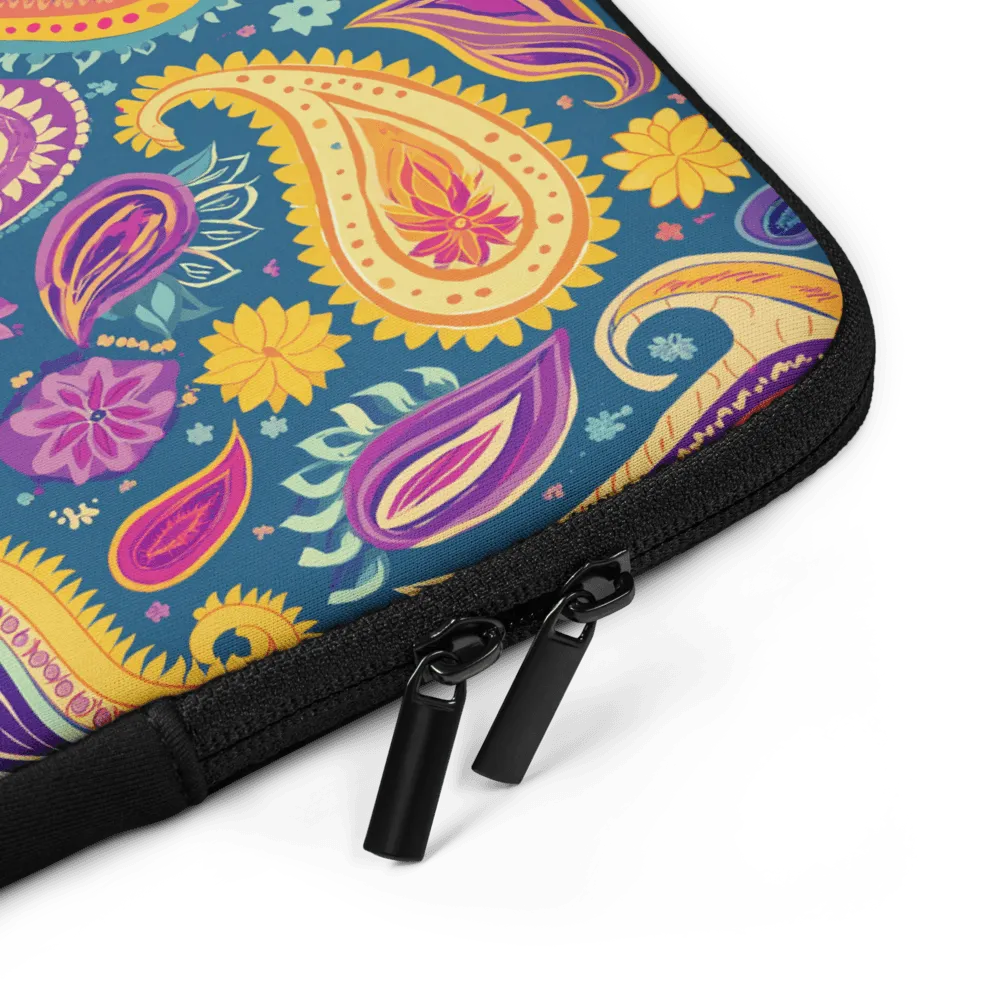 Indian Whimsical Paisley Laptop Case - The Global Wanderer