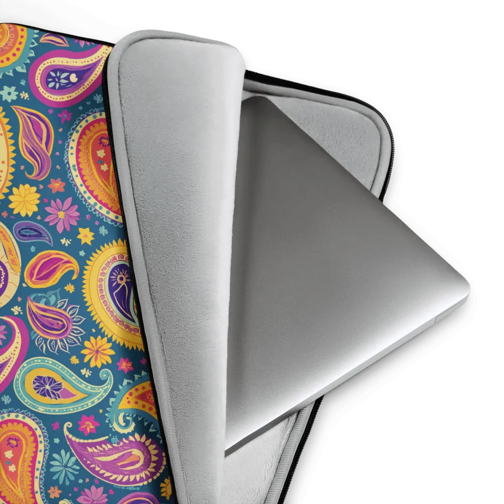 Indian Whimsical Paisley Laptop Case - The Global Wanderer