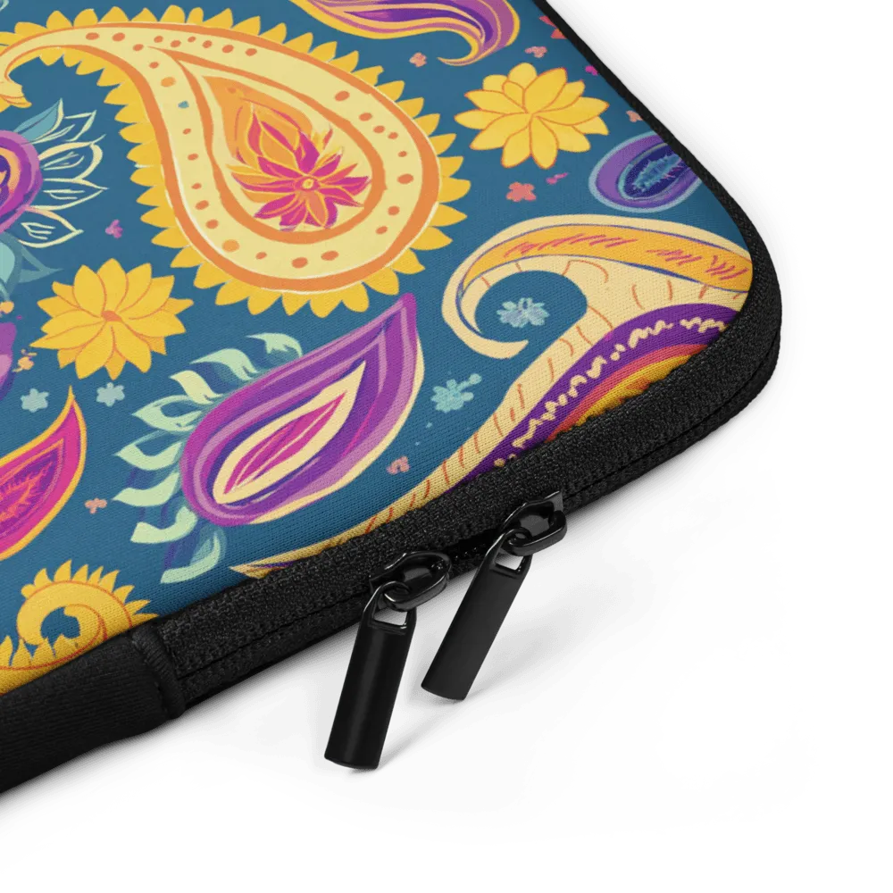 Indian Whimsical Paisley Laptop Case - The Global Wanderer