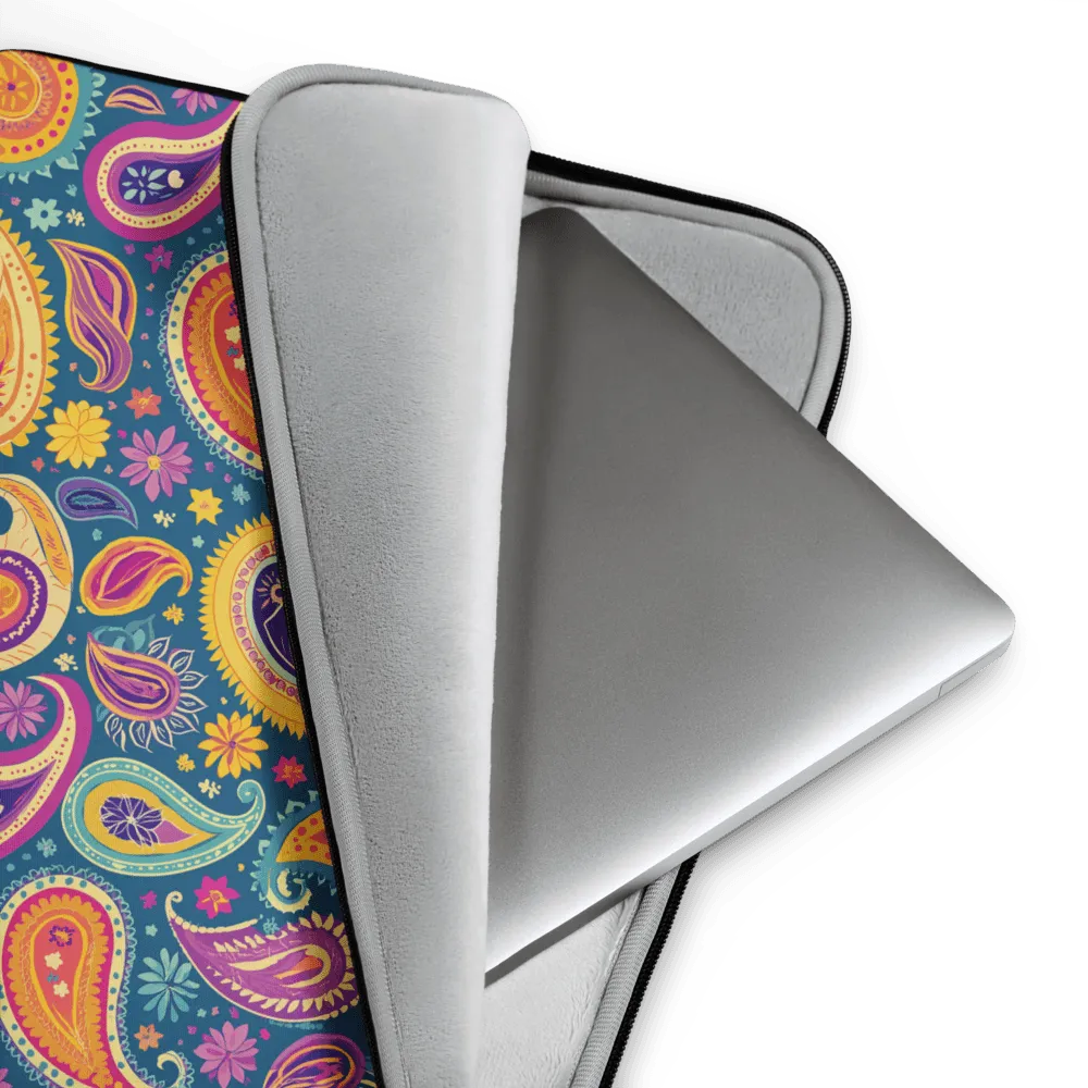 Indian Whimsical Paisley Laptop Case - The Global Wanderer