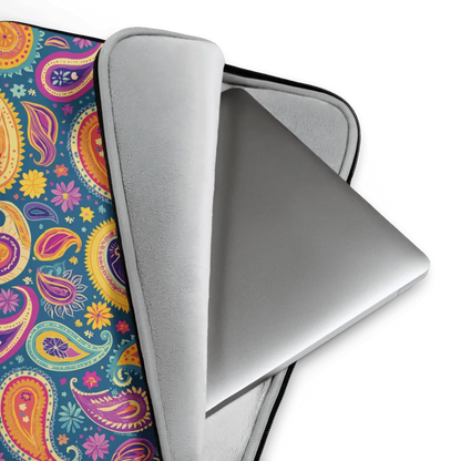 Indian Whimsical Paisley Laptop Case - The Global Wanderer