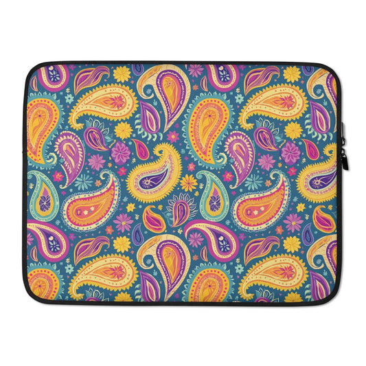 Indian Whimsical Paisley Laptop Case - The Global Wanderer