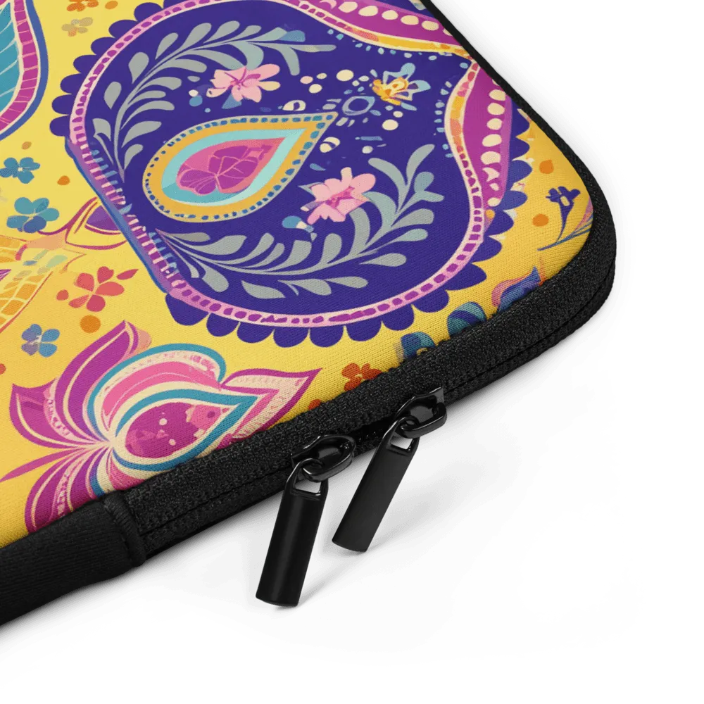 Indian Whimsical Paisley Laptop Case - The Global Wanderer