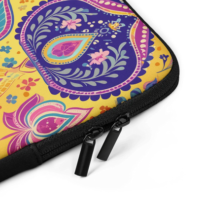 Indian Whimsical Paisley Laptop Case - The Global Wanderer