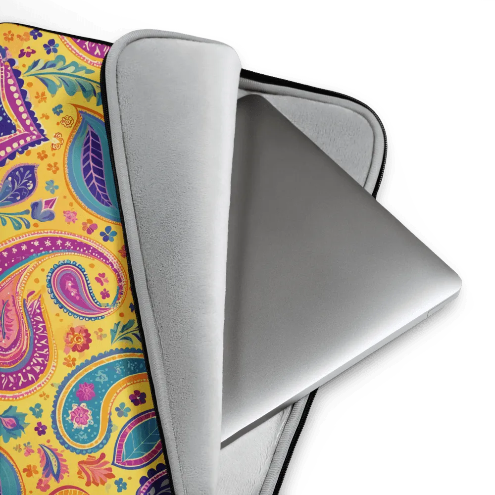 Indian Whimsical Paisley Laptop Case - The Global Wanderer