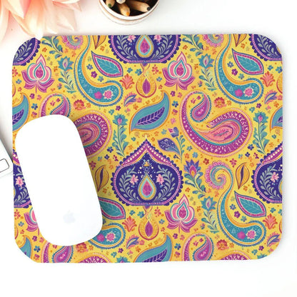 Indian Whimsical Paisley Mouse Pad - The Global Wanderer