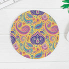 Indian Whimsical Paisley Mouse Pad - The Global Wanderer