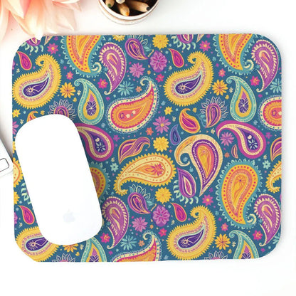 Indian Whimsical Paisley Mouse Pad - The Global Wanderer