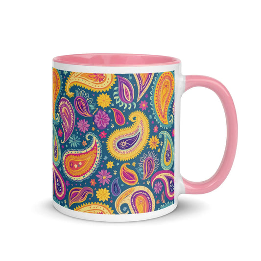 Indian Whimsical Paisley Mug - The Global Wanderer