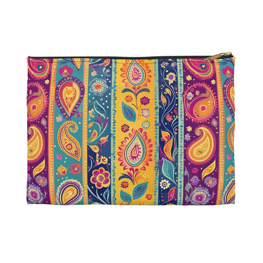 Indian Whimsical Paisley Pouch - The Global Wanderer