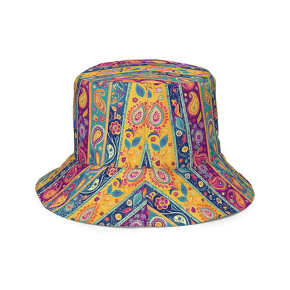 Indian Whimsical Paisley Reversible Bucket Hat - The Global Wanderer