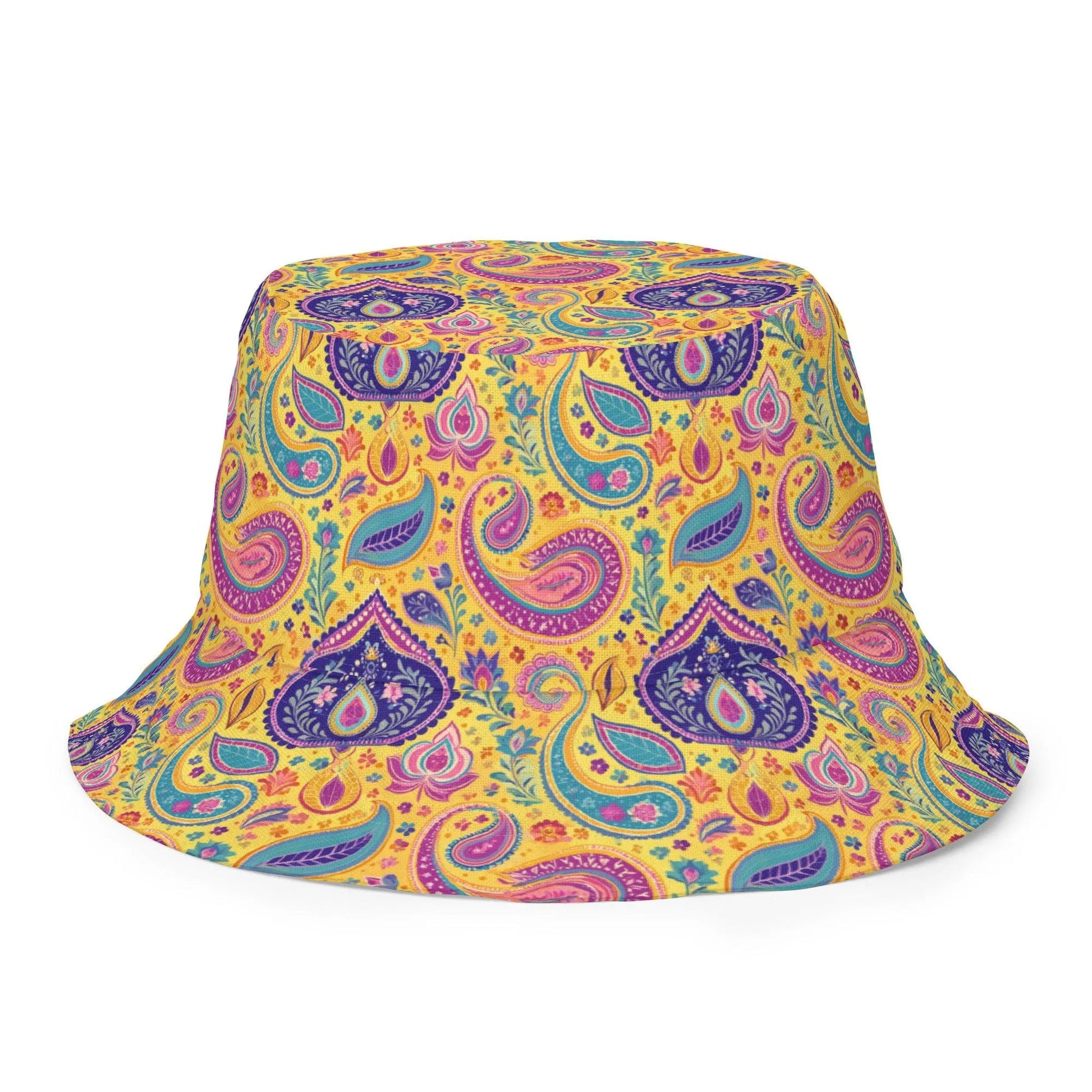 Indian Whimsical Paisley Reversible Bucket Hat - The Global Wanderer