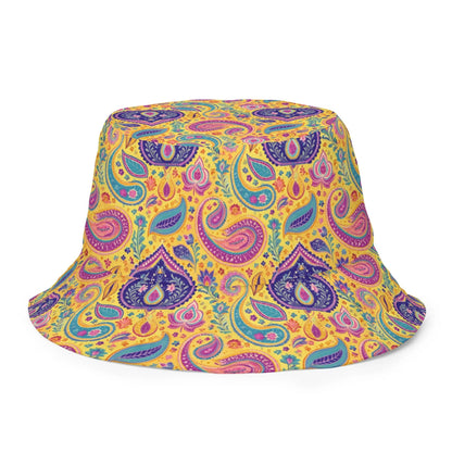 Indian Whimsical Paisley Reversible Bucket Hat - The Global Wanderer