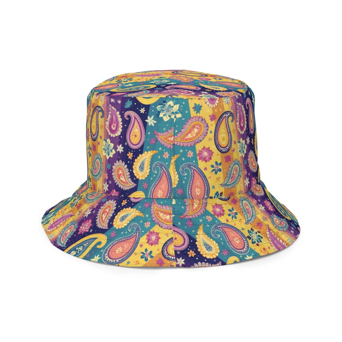 Indian Whimsical Paisley Reversible Bucket Hat - The Global Wanderer