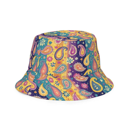 Indian Whimsical Paisley Reversible Bucket Hat - The Global Wanderer