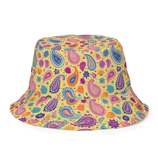 Indian Whimsical Paisley Reversible Bucket Hat - The Global Wanderer