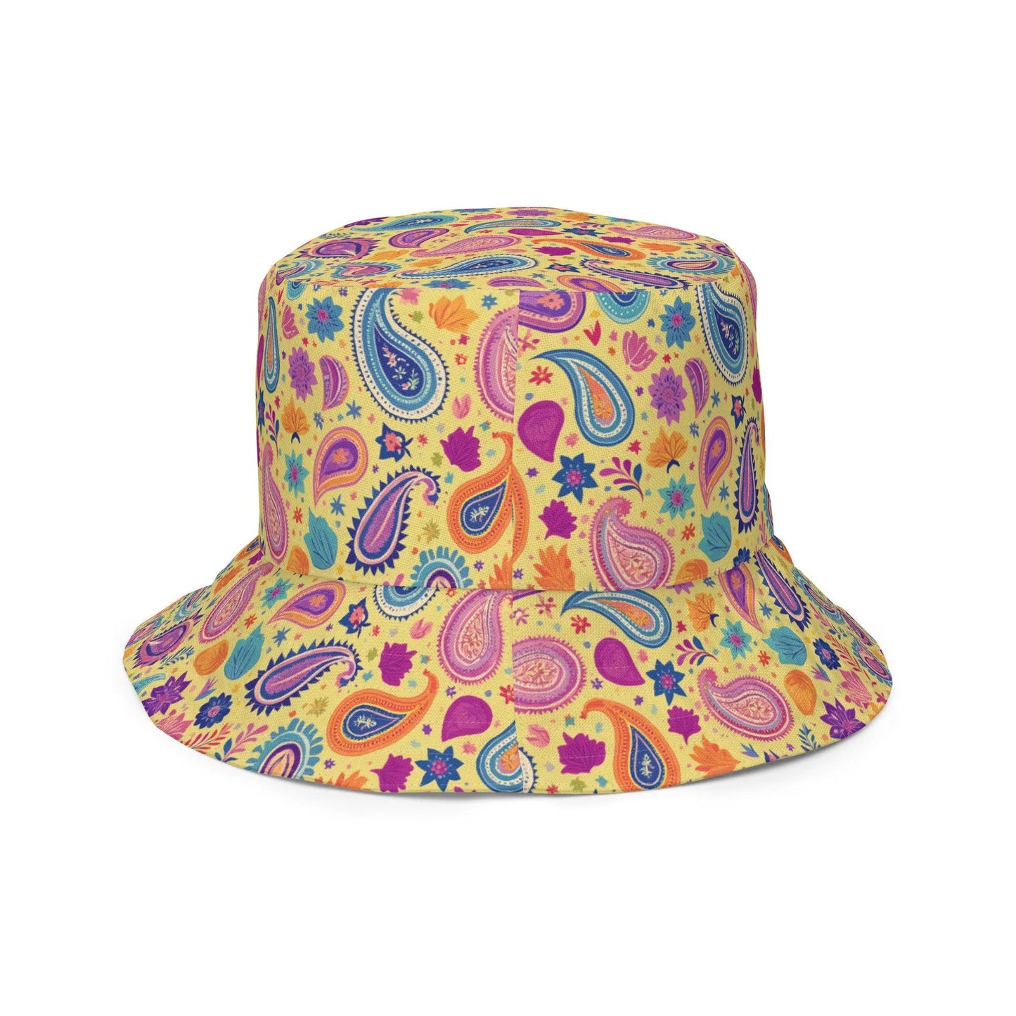 Indian Whimsical Paisley Reversible Bucket Hat - The Global Wanderer