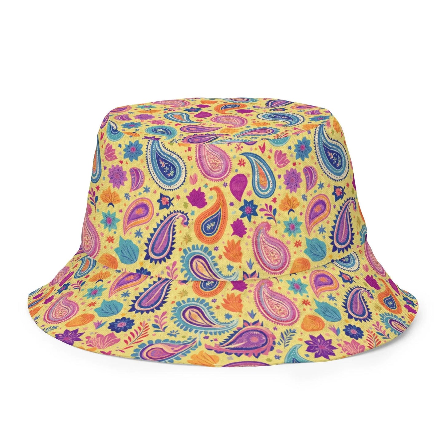 Indian Whimsical Paisley Reversible Bucket Hat - The Global Wanderer