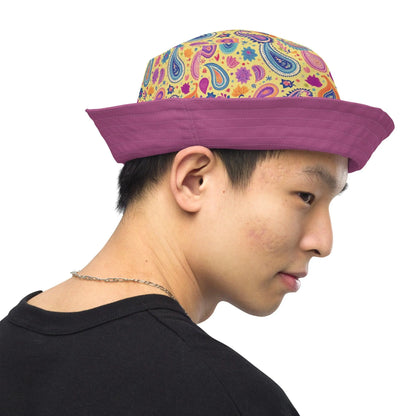 Indian Whimsical Paisley Reversible Bucket Hat - The Global Wanderer