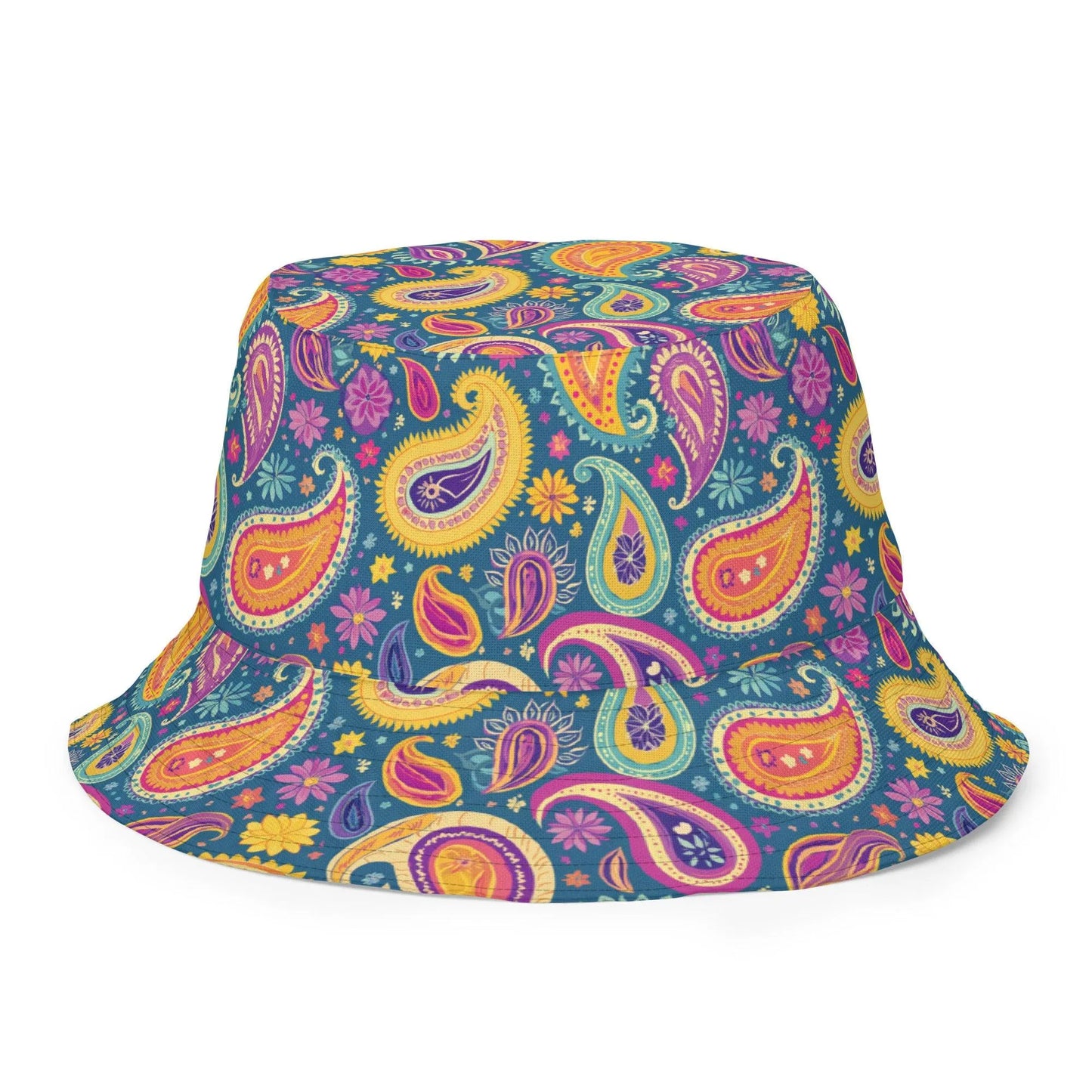 Indian Whimsical Paisley Reversible Bucket Hat - The Global Wanderer