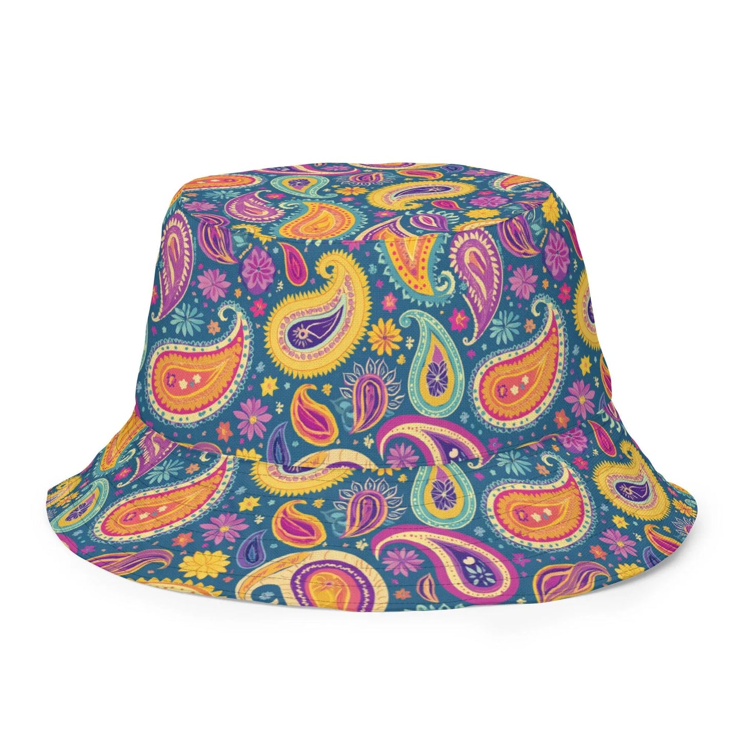 Indian Whimsical Paisley Reversible Bucket Hat - The Global Wanderer