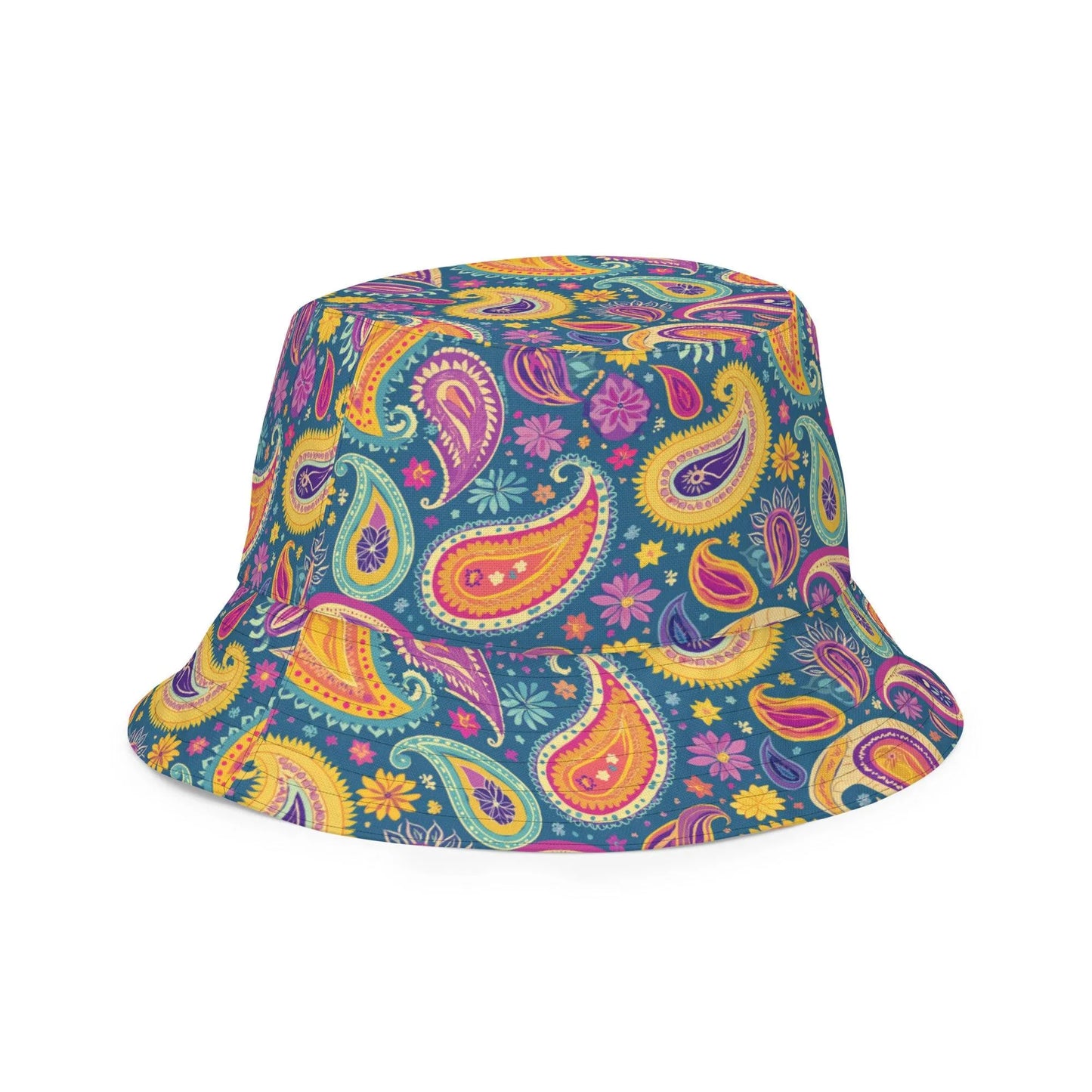 Indian Whimsical Paisley Reversible Bucket Hat - The Global Wanderer