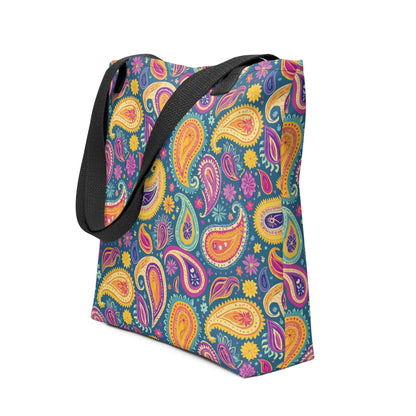 Indian Whimsical Paisley Tote Bag - The Global Wanderer